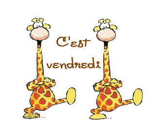 Gif animé Bon vendredi girafe